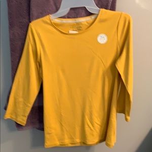 Deep yellow three-quarter sleeve tee